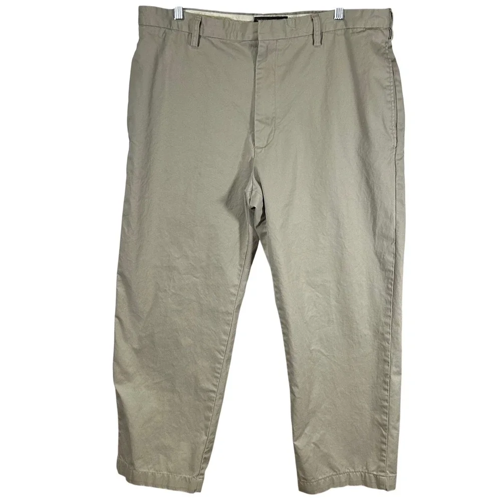 Banana Republic Mens 38x32 Khaki Tan 100% Cotton Chino Pants Trousers